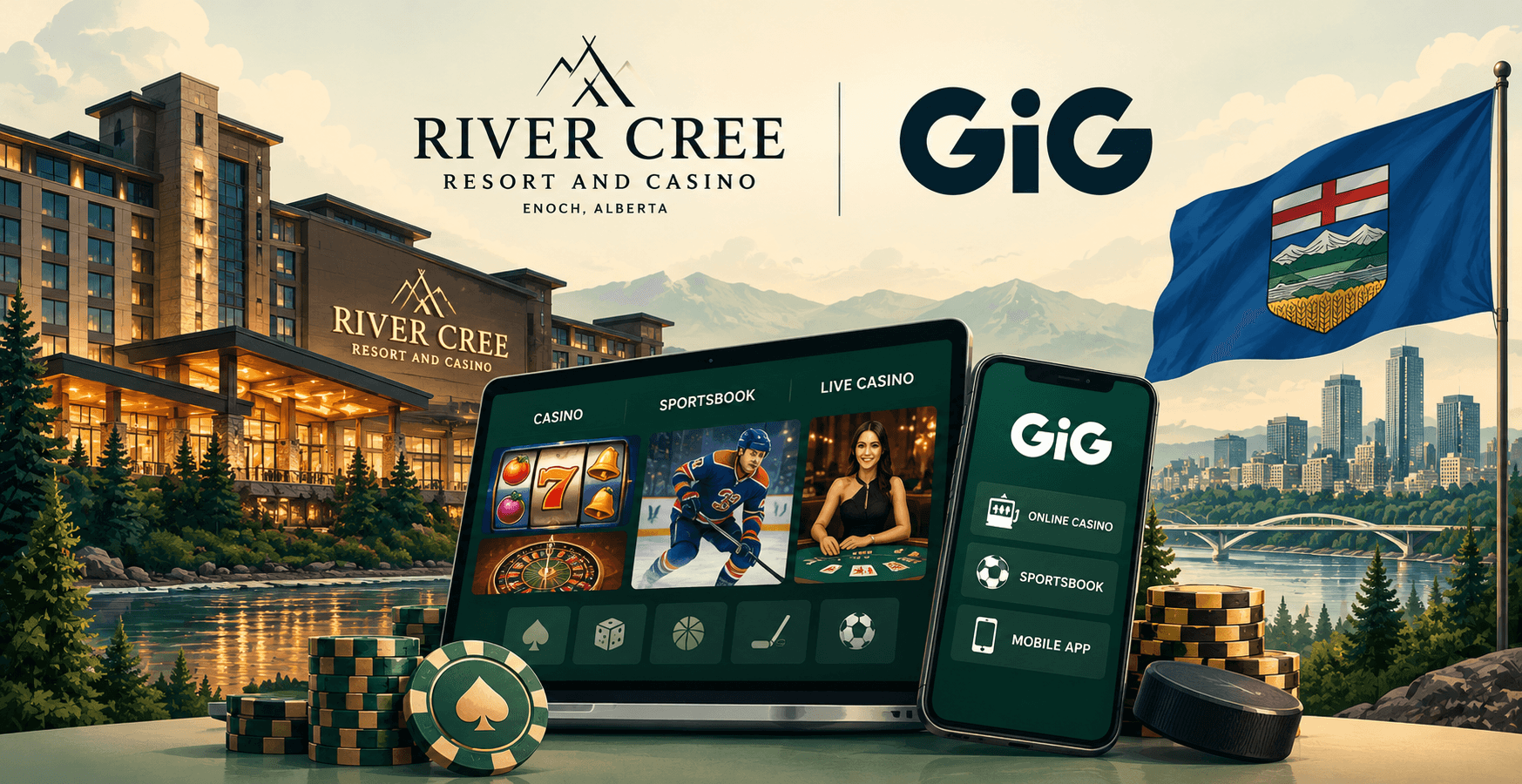 River Cree Casino partners with GiG to launch online gambling in Alberta News Image